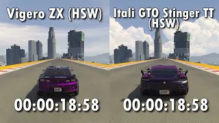 NEW Itali GTO Stinger TT HSW vs Vigero ZX HSW GTA5 Online