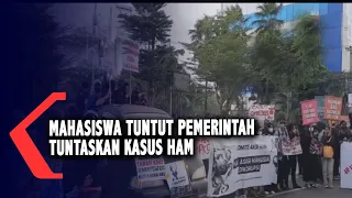 Mereka mendesak penuntasan berbagai kasus ham yang pernah terjadi di tanah air