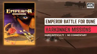 Emperor: Battle For Dune 4K - Intro + Harkonnen Mission 1 - Hard Difficulty