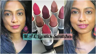 My Favourite 10 M.A.C Lipsticks for Dusky/Brown/Dark Skin || M.A.C Lipsticks for Indian Skin Tone