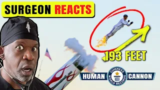 Shot 200 Feet From A Cannon?! | Surgeon Reacts to The “Riskiest” World Records