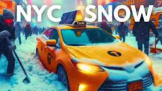 NYC Snow Walk Winter 2024 - After Heavy Snowfall In Central Park, Manhattan | 4K USA