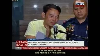 Sumukong Mayor ng Albuera Leyte, babalik sa CIDG ngayong umaga