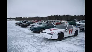 Ice Racing. Cars on frozen lake. Dirtbikes on ice race. Onboard moments.