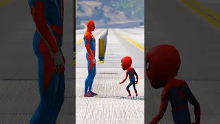 GTA V : SPIDER-MAN VS BABY SPIDER SUPERHERO BATTLE 🔥 #shorts #gta5