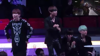 [HD Fancam] BTS Reaction to BigBang - Bang Bang Bang in MAMA 2015