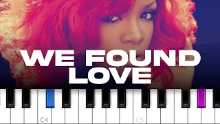 Rihanna ft Calvin Harris - We Found Love (piano tutorial)