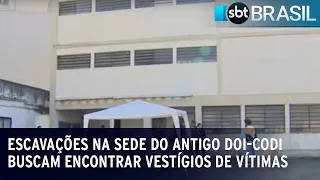 Escavações na sede do antigo DOI-CODI buscam encontrar vestígios de vítimas | SBT Brasil (02/08/23)
