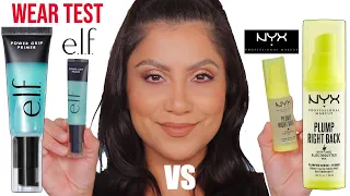 ELF COSMETICS VS NYX *new* PRIMER | WHICH IS BETTER?  + ALL DAY WEAR *oily skin* | MagdalineJanet