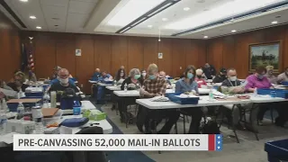 An inside look at where mail-in ballots are being pre-canvassed in Dauphin County, all 53,000 expect