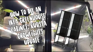 How to DIY an Ikea Greenhouse Cabinet: Rudsta Upgrade-  Grow light unboxing and review