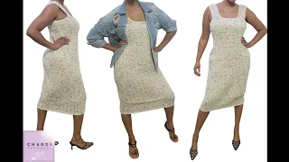 Crochet Fall Sweater Dress | Crochet Pencil Dress | Crochet Midi Dress | Sizes XS - 3X