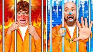 CHAUD vs FROID PRISON DÉFI!! **partie 2**