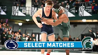 Select Matches: Penn State at Michigan State | Big Ten Wrestling | Jan. 21, 2024