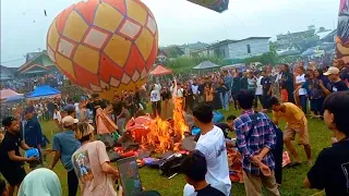 BALON TERBAKAR ‼️ || Festival ballon culture karangluhur wonosobo 2024 #balonudara