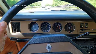 Renault 20 TL 1977 , premiers tours de roue et jusqu'à 140 km / H .