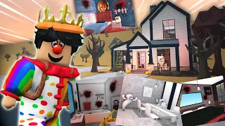 building a bloxburg house but each room is a different HALLOWEEN MOVIE...