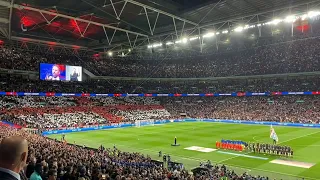 Historic ''God Save The King'' at Wembley Stadium - England vs Germany (26.09.2022)