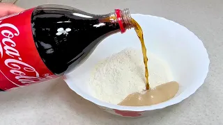 Just add cola to the flour and the result will surprise you! Few people know this secret!