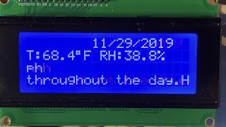 Wemos-BME280-4 row lcd-Temp, RH, Barometric Pressure Recorder