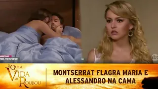 O Que a Vida Me Roubou - Montserrat flagra Alessandro e Maria na cama