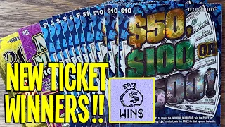 NEW TICKET WINNERS!! 10X $50, $100 OR $500! 💵 $170 TEXAS LOTTERY Scratch Offs