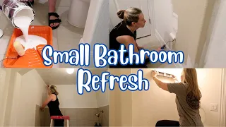 SMALL BATHROOM REFRESH ON A BUDGET 😲🤩 || Bathroom Makeover