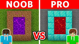 Minecraft NOOB vs PRO: SECRET PORTAL BUILD CHALLENGE