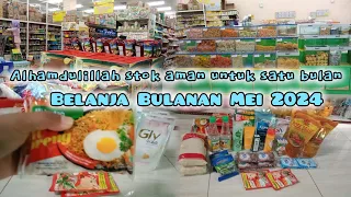 BELANJA BULANAN MEI 2024 || GROCERY SHOPPING || BONGKAR BELANJAAN DIRUMAH BIRU