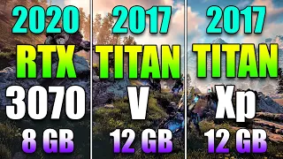 RTX 3070 vs NVIDIA TITAN V vs NVIDIA TITAN Xp | PC Gameplay Tested