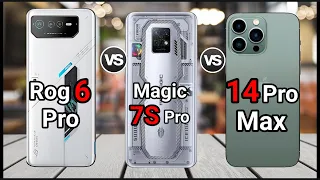 Asus rog Phone 6 Pro vs Red Magic  7S Pro vs iPhone 14 Pro Max