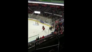 Team Canada WJC entrance for warmup and Czech warmup - December 20, 2017