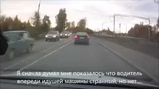 Неадекватный водитель в городе Петрозаводск