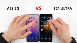 Samsung A53 vs S21 Ultra SPEED TEST