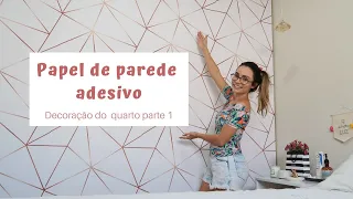 Decorando o quarto Parte 1 - Aplicando papel de parede adesivo