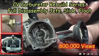 01 "How to" CV Carburetor : Disassembly Recording Jets and Settings Cleaning Carb Rebuild Series