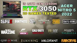 Acer Nitro 5 2022 Gaming Test | Intel i5 12th Gen 12500H RTX 3050