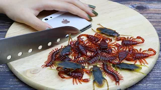 Stop-Motion-Cooking - Sushi From Insects And Rotten Fish Cooking Mukbang 4K | Cuckoo