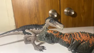 Jurassic world baryonyx vs young carnotaurus stop motion