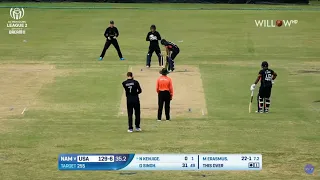 HIGHLIGHTS: USA vs Namibia Game 4 ICC Men's Cricket World Cup League 2 series in Papua New Guinea