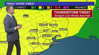 One or two rounds of storms possible for Friday