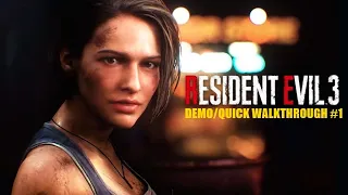 RESIDENT EVIL 3 Demo/ A quick walkthrough with all possible collectables.