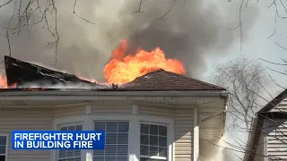Chicago firefighter injured, residents displaced after roof collapses during house fire