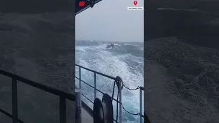 📹 Navy Boat Exercise in Too Rough Sea! →👤 #MonthlyFails #supercar_blondie #dangerous #ship #merchant