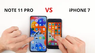 Xiaomi Redmi Note 11 Pro 5G vs iPhone 7 SPEED TEST