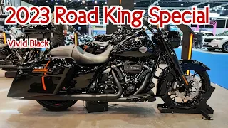 Road King Special 2023 Vivid Black Walkaround Close up details