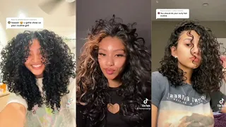 curly hair routine 😍 best tiktok compilation ✨ (part 2)