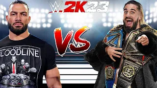 WWE 2K23 ROMAN REIGNS VS. SETH ROLLINS FOR THE WWE UNDISPUTED CHAMPIONSHIPS!