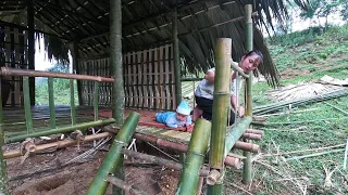 Single Mother-built a warm bamboo house with her 4-month-old daughter in 10 days,build a new life