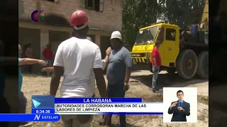 Autoridades de La Habana  visitan zonas afectadas por lluvias en el occidente de Cuba